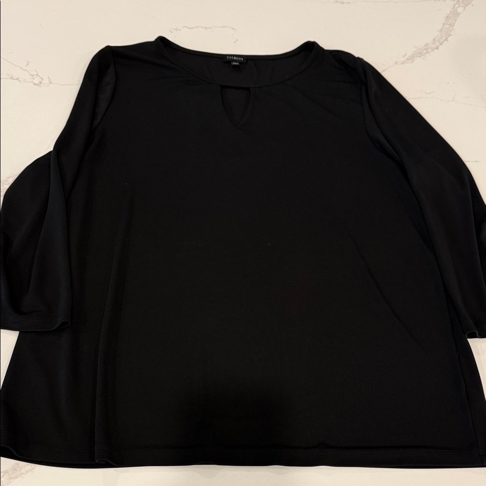 Talbots Classic Black Blouse
